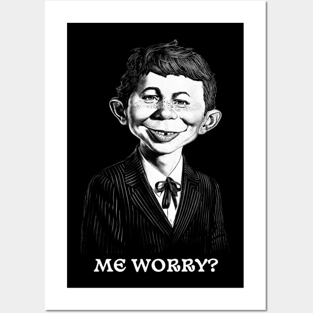 Me Worry? Alfred E. Neuman Wall Art by tykler